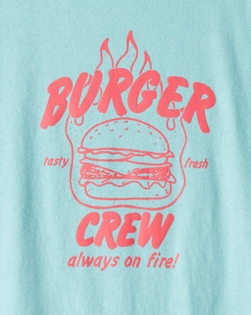 Kid Burger Crew Short-Sleeve Graphic Tee - Blue, 