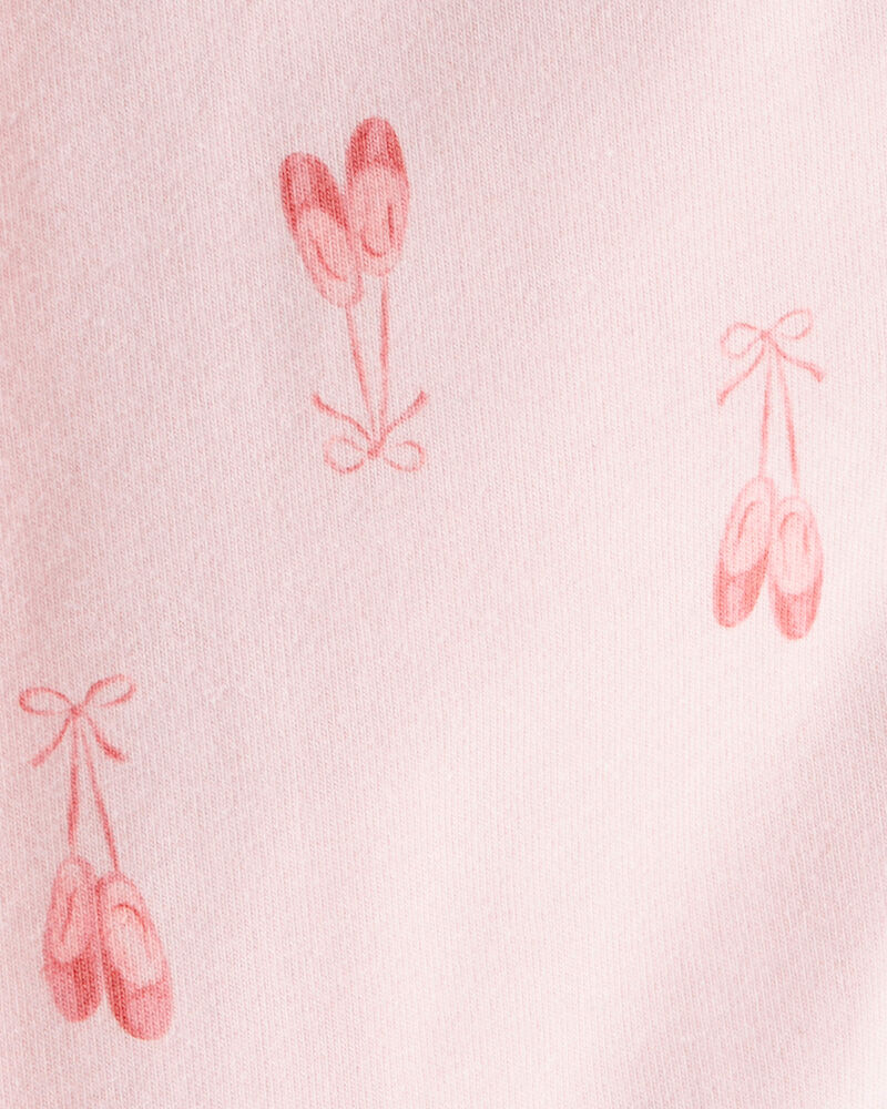 Baby Girl 2-Piece Ballet Slippers Top & Ballerina Leggings Set - Pink, image 6 of 6 slides