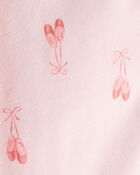 Baby Girl 2-Piece Ballet Slippers Top & Ballerina Leggings Set - Pink, image 6 of 6 slides