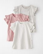 Toddler Girl 3-Pack Organic Cotton Flutter T-Shirts, image 1 of 6 slides