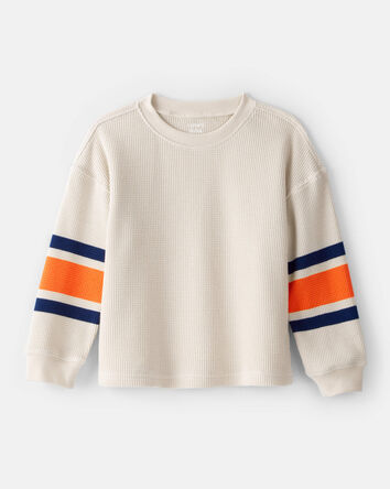 Toddler Boy Thermal Long-Sleeve T-Shirt - Orange/Tan, 