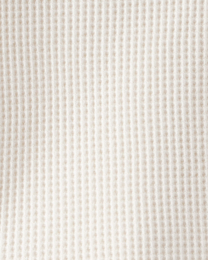 Baby Boy Long-Sleeve Waffle Knit Utility Shirt - White, image 3 of 4 slides