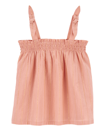 Baby Boho Chic Gauze Tank - Orange, 