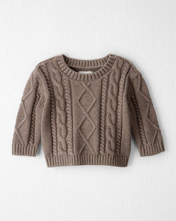 Baby Organic Cotton Cable Knit Sweater, 