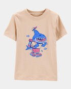 Toddler Dune Shark Short-Sleeve Graphic Tee - Khaki, image 1 of 3 slides