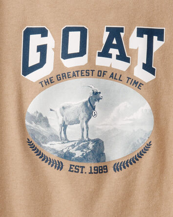 Boys GOAT Long-Sleeve Graphic Tee - Brown, 