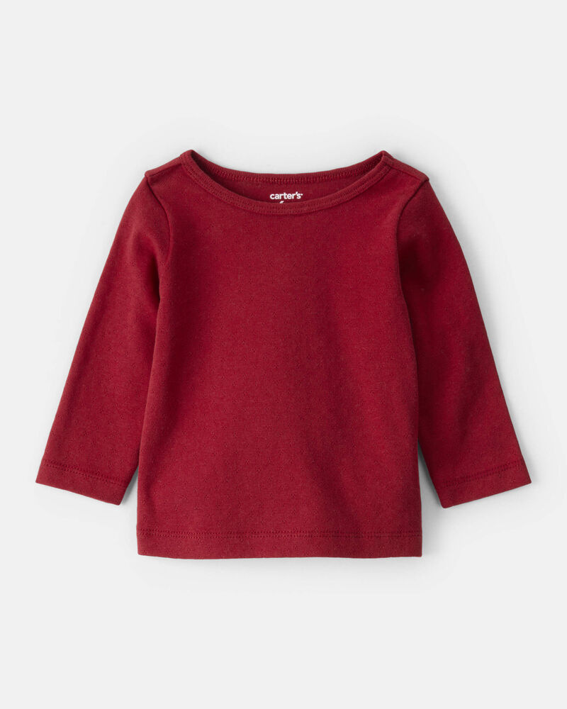 Baby Girl 3-Piece Holly Print Long-Sleeve Dress Set - White, image 3 of 6 slides