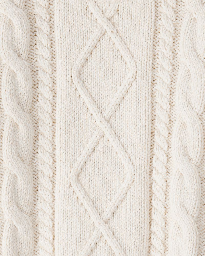 Baby Organic Cotton Cable Knit Sweater , image 4 of 5 slides