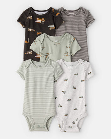 Baby 5-Pack Short-Sleeve Bodysuits, 