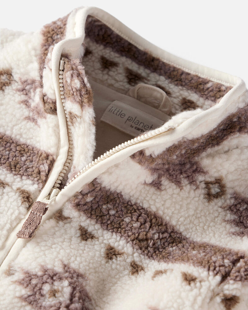 Toddler Recycled Southwestern Sherpa Jacket, image 2 of 4 slides