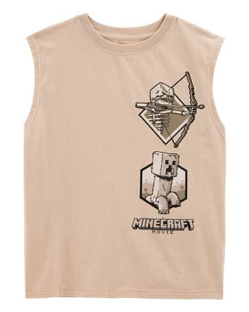 Kid Minecraft Graphic Tank - Khaki, 