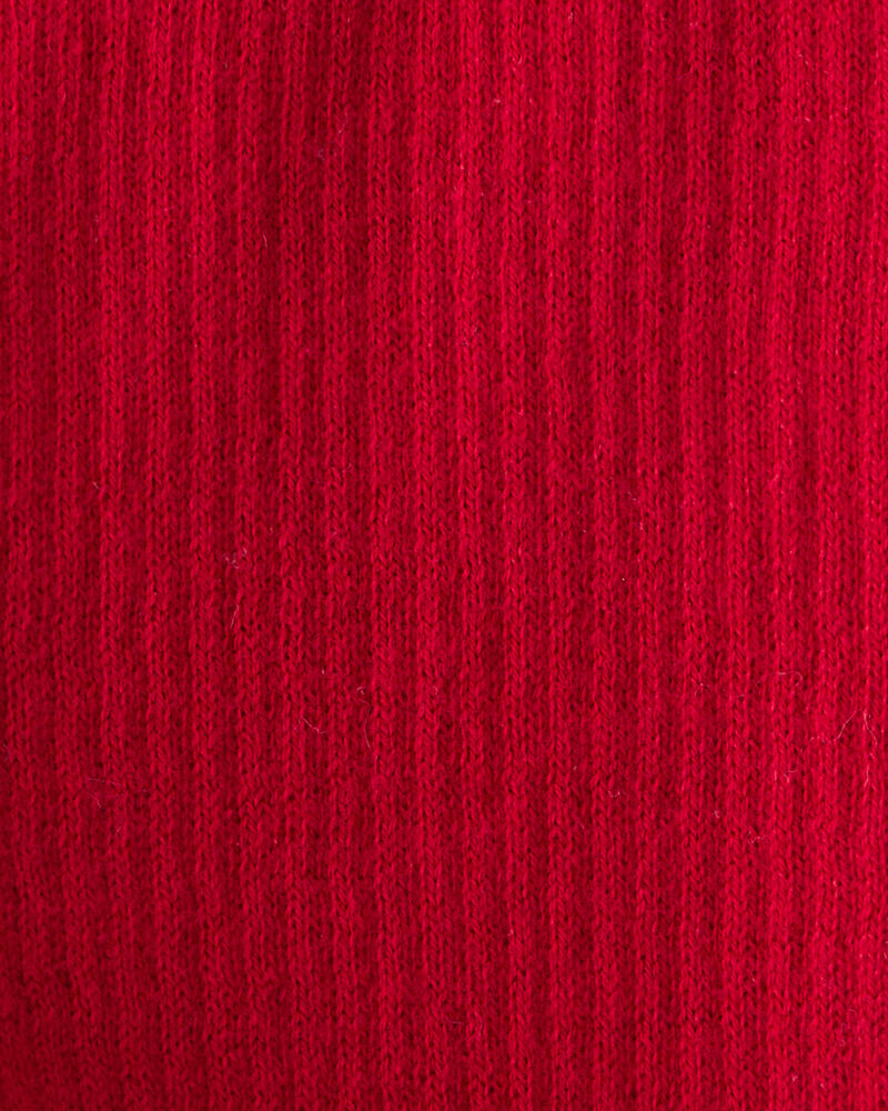 Baby Girl 2-Piece Wreath Long-Sleeve Sweater & Pant Set - White/Red, image 5 of 6 slides