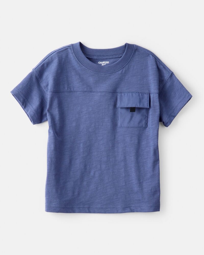 Toddler Boy Short-Sleeve Pocket Tee - Blue, image 1 of 5 slides