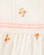 Baby 2-Piece Floral Flutter Sleeves Seesucker Top & Shorts Set, image 4 of 7 slides