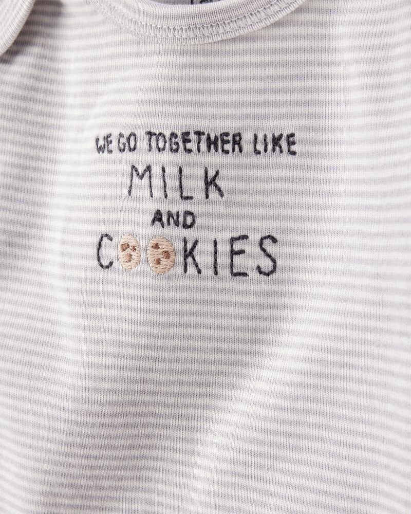 Baby 3-Piece Milk & Cookies Little Character Set&reg; - Grey, image 3 of 6 slides