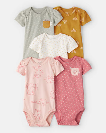 Baby 5-Pack Short-Sleeve Bodysuits, 