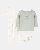 Baby 4-Piece Alligator Outfit Set - Green, image 1 of 5 slides