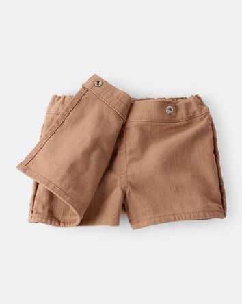 Baby Girl 100% Cotton Skort - Brown, 