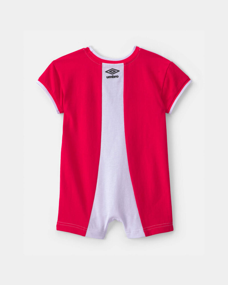 Baby Umbro Canada Soccer Romper - Red/White, image 2 of 3 slides