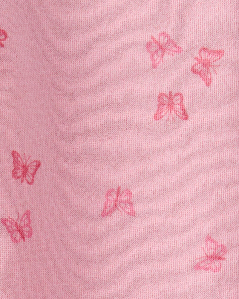 Toddler Butterfly Print Fleece Drawstring Joggers - Pink, image 5 of 6 slides