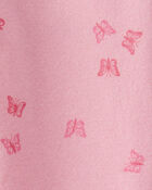 Toddler Butterfly Print Fleece Drawstring Joggers - Pink, image 5 of 6 slides