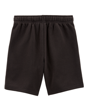 Kid Minecraft Print Drawstring Shorts - Black, 