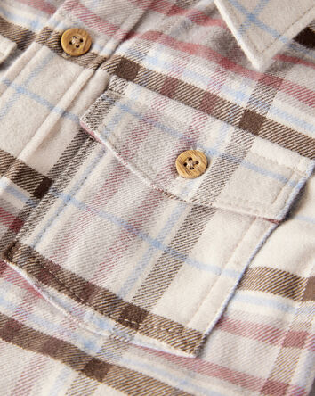 Toddler Boy Organic Cotton Button-Front Flannel, 