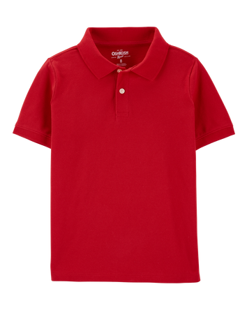 Boys Piqu&eacute; Polo Shirt - Ruby, 