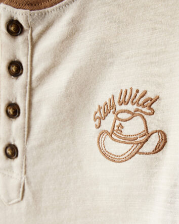 Baby Boy Stay Wild Henley Top, 