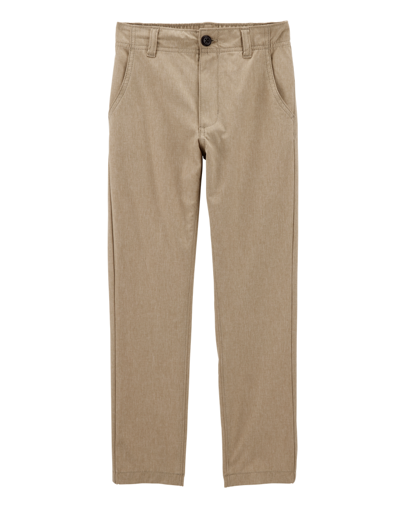 Kid 3-Pack Active Uniform Pull-On Pants - Khaki, image 3 of 4 slides