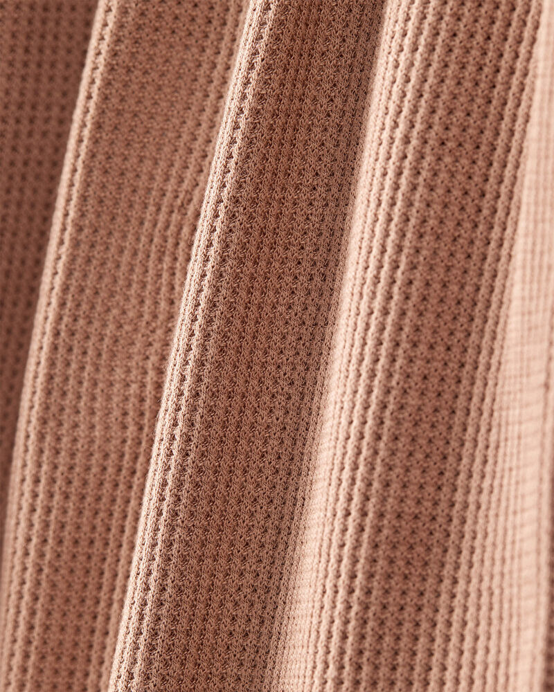 Baby PurelySoft 2-Way Zip 1-Piece Pajamas - Brown, image 3 of 6 slides