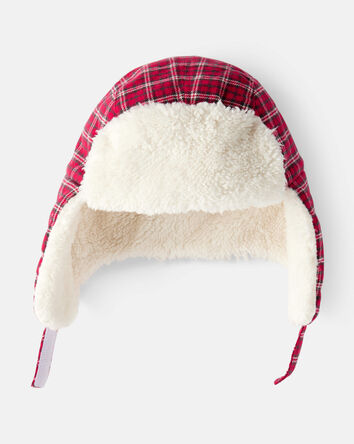 Toddler Boy Plaid Trapper Hat, 