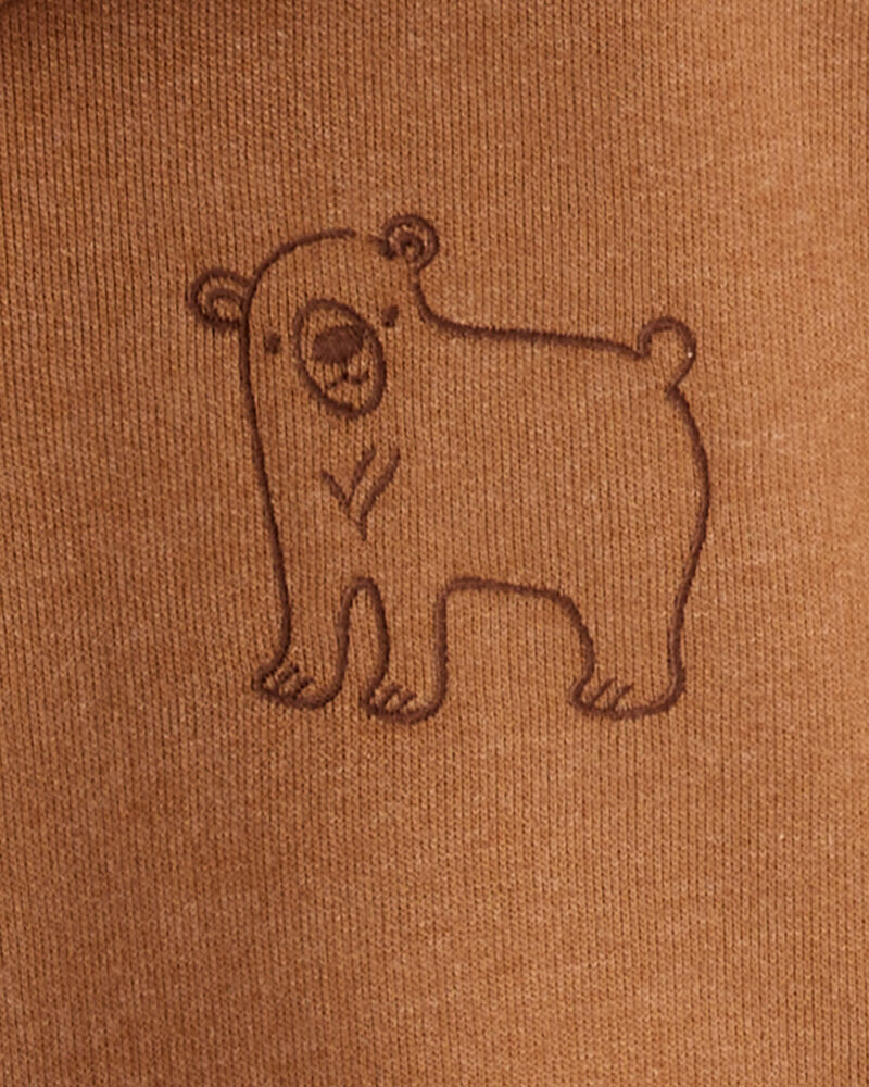 Toddler Boy DayDream Fleece Bear Print Long-Sleeve Tee & Pant Set - Brown, image 4 of 6 slides