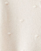 Baby Girl Cotton Long-Sleeve Jumpsuit - Ivory, image 3 of 4 slides