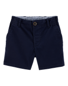 Baby Stretch Chino Uniform Shorts - Navy, image 1 of 4 slides