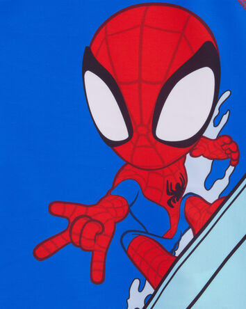 Toddler Boy Marvel&trade; Spider-Man Long-Sleeve Rashguard Swim Top - Red/Blue, 