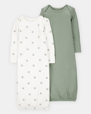 Baby 2-Pack PurelySoft Sleeper Gowns - Green, 