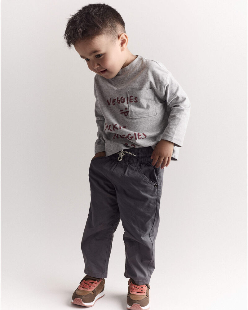 Toddler Boy Dart Pant - Grey, image 1 of 6 slides