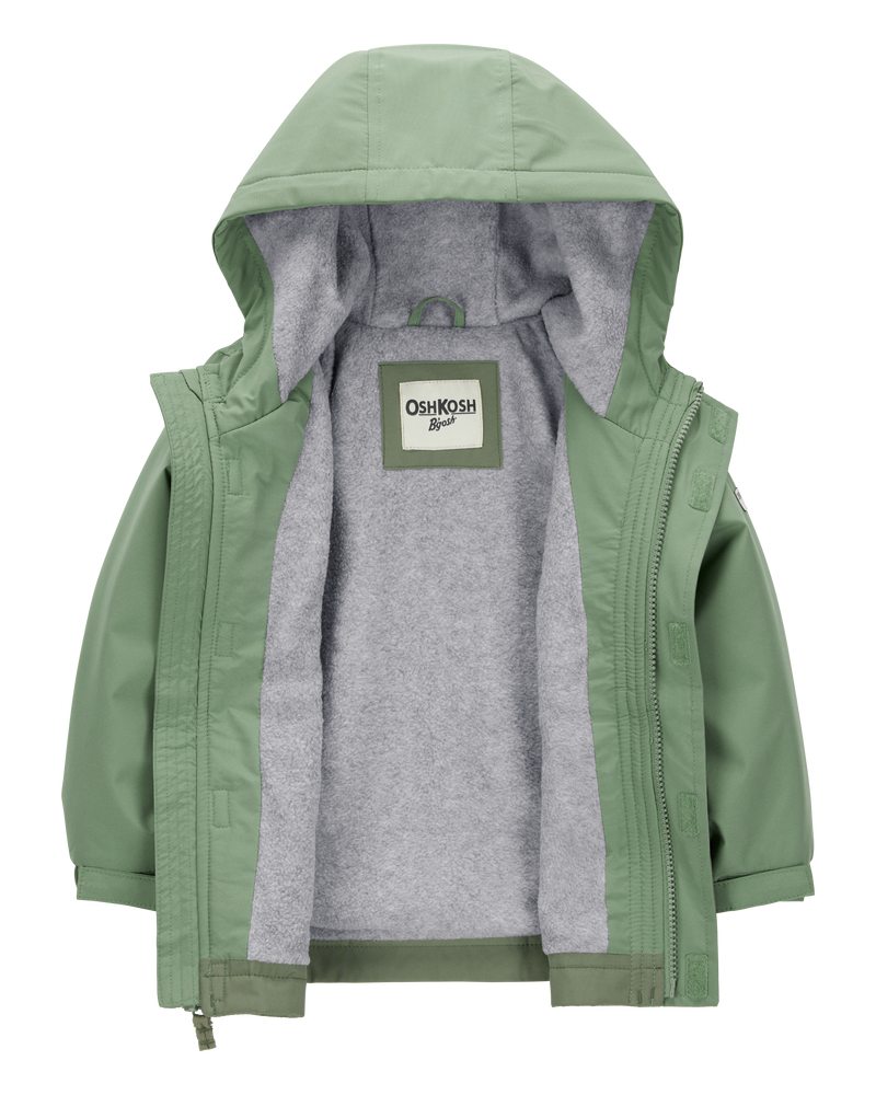 Toddler Boy Midweight Color Block Jacket - Green, image 2 of 3 slides