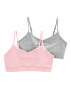 Girls 2-Pack Bralettes, image 1 of 3 slides