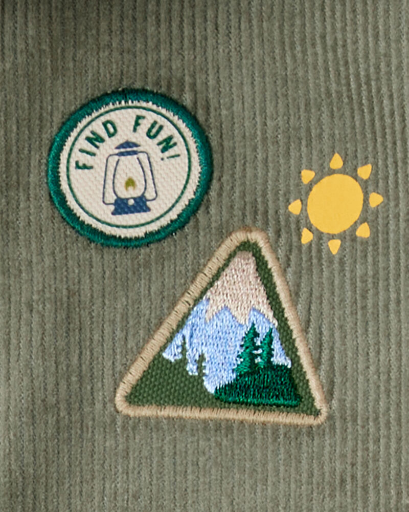 Baby Boy 2-Piece Button-Front Top & Pant Set - Green/Khaki, image 4 of 6 slides