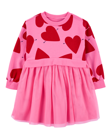 Toddler Heart Long-Sleeve Dress , 