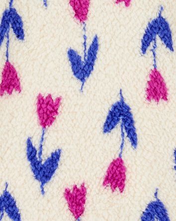 Baby Girl Floral Sherpa Jumpsuit, 