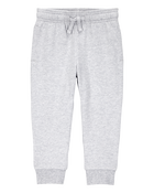 Baby 2-Pack Pull-On Drawstring Joggers - Grey/Black, image 2 of 9 slides