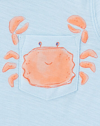 Toddler  2-Piece  Crab Short Set - Blue/Orange, 