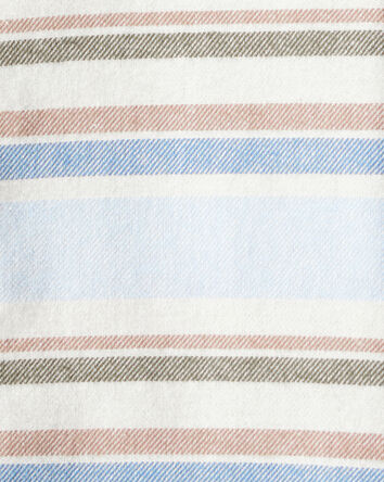 Toddler Boy Striped Cotton Long-Sleeve Button-Down Shirt, 