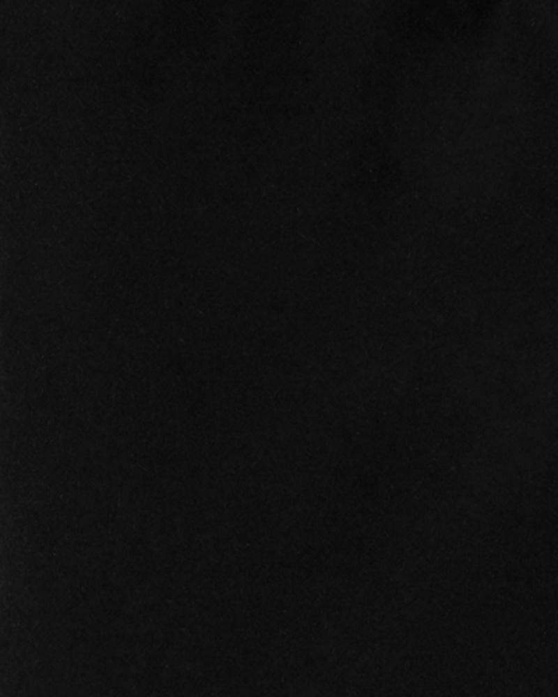 Girls Cotton Stretch Leggings - Black, image 2 of 4 slides