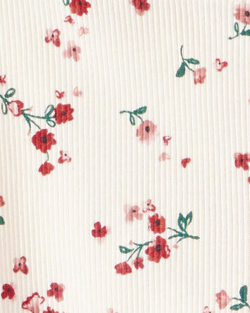 Toddler Girl 2-Piece Floral Long-Sleeve Tee & Pant Set - Red, 