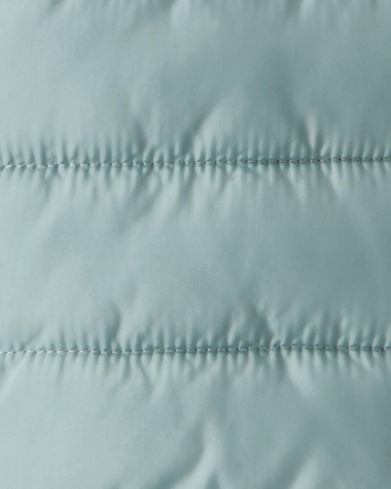 Toddler Packable Hooded Puffer Jacket - Green, image 5 of 5 slides