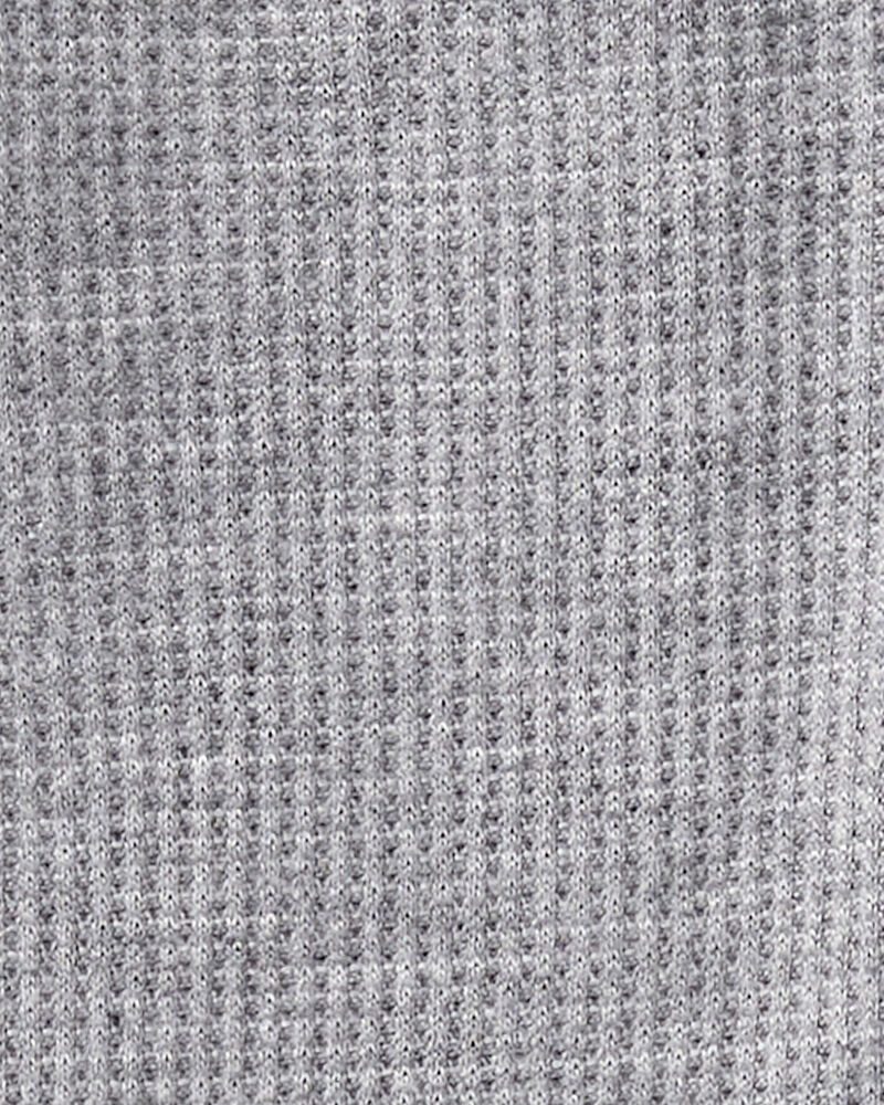 Baby Boy PurelySoft Long-Sleeve 2-Way Zip 1-Piece Pajamas - Grey, image 4 of 6 slides